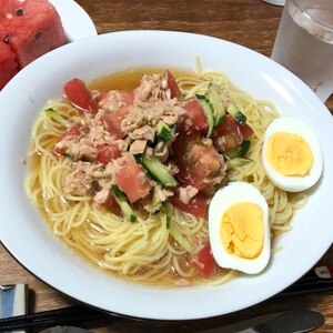 簡単!! ツナとトマトの冷製パスタ♪